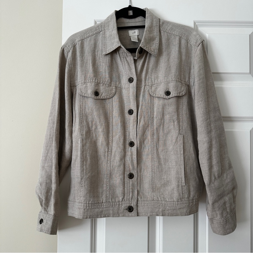J.Jill Tan-Colored Linen Jacket